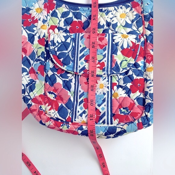 Vera Bradley Summer Cottage Pattern Crossbody Saddle Bag - Picture 9 of 13